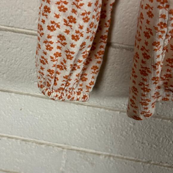 Madewell ruffle-yoke prairie top in Cut  Out Bloom size M - Picture 7 of 9